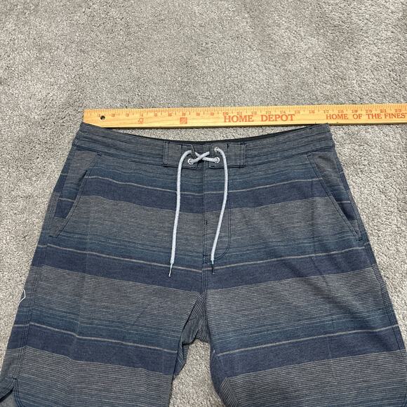 Vissla Sofa Surfer Blue Men's Shorts Size Large Striped Pockets - Picture 4 of 5